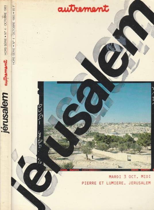 Jerusalem sang, pierre et lumiere n 4, ottobre 1983 - copertina