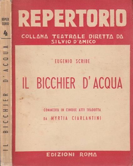 Il bicchier d'acqua - copertina