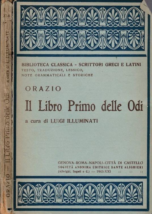 Il primo libro delle Odi - copertina