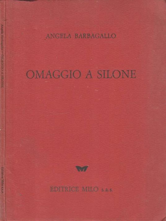 Omaggio a Silone - Angela Barbagallo - copertina
