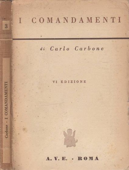 I comandamenti - Carlo Carbone - copertina