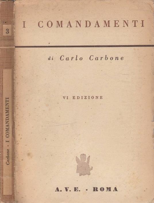 I comandamenti - Carlo Carbone - copertina