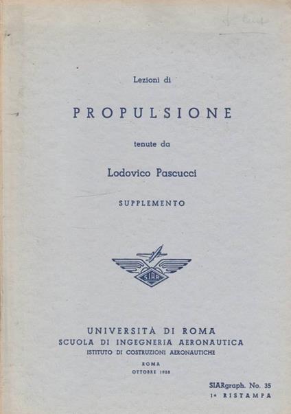 Lezioni di propulsione - copertina