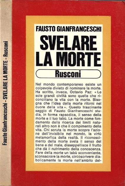 Svelare la Morte - Fausto Gianfranceschi - copertina