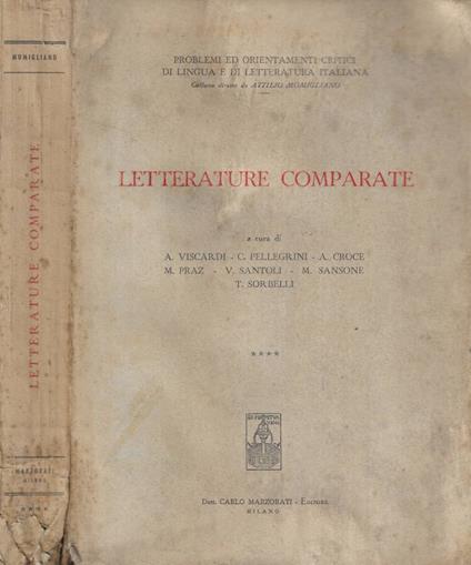 Letterature comparate - copertina
