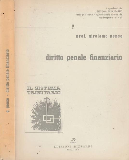 Diritto penale finanziario - Girolamo Penso - copertina