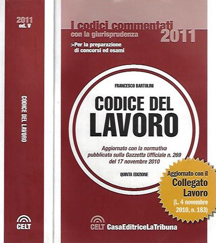 Codice del lavoro - Francesco Bartolini - copertina