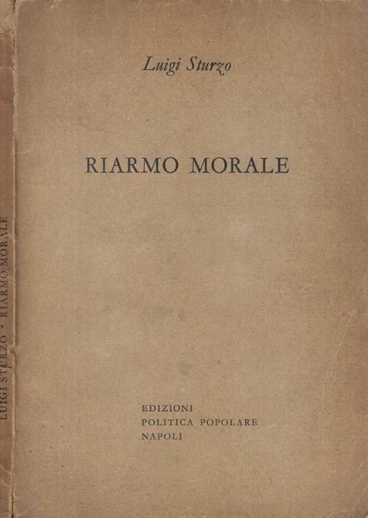 Riarmo morale - Luigi Sturzo - copertina