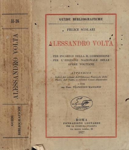 Alessandro Volta - copertina