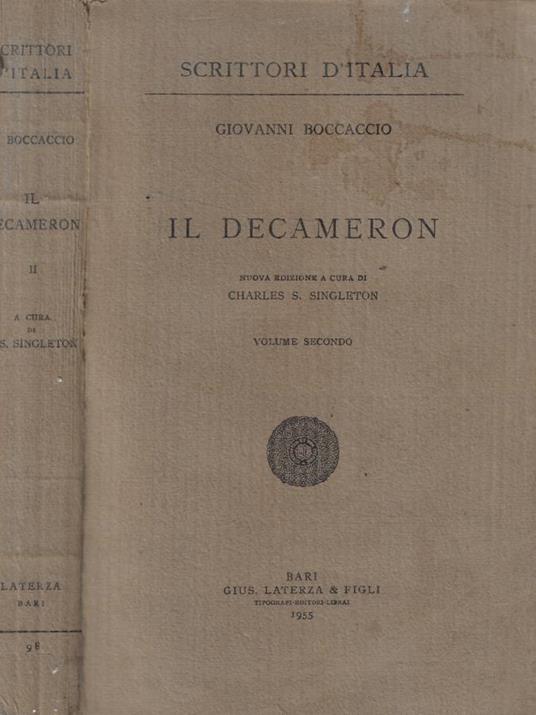 Il Decameron Vol. II - Giovanni Boccaccio - copertina