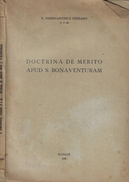 Doctrina de merito apud S. Bonaventuram - copertina