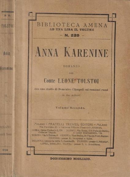 Anna Karenine Vol. II - copertina
