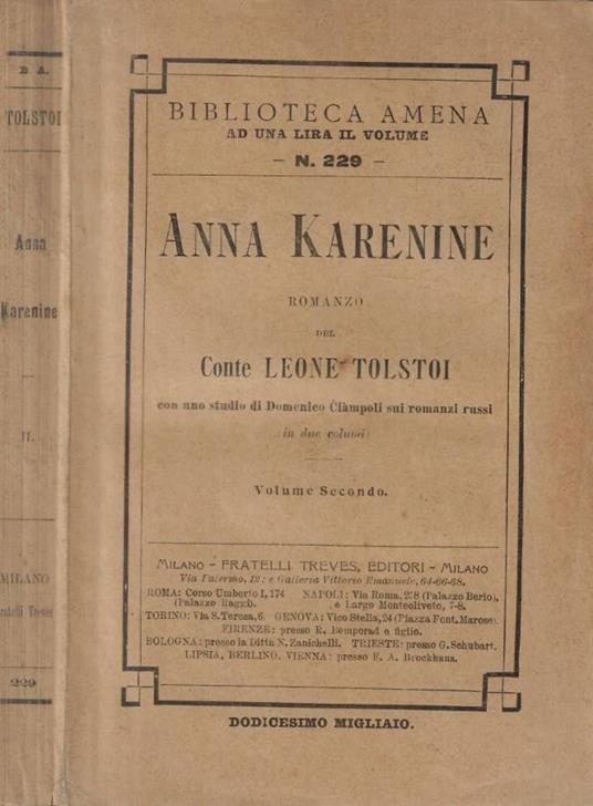 Anna Karenine Vol. II - copertina