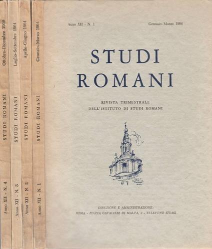 Studi romani anno XII, n 1,2,3,4 1964 - copertina