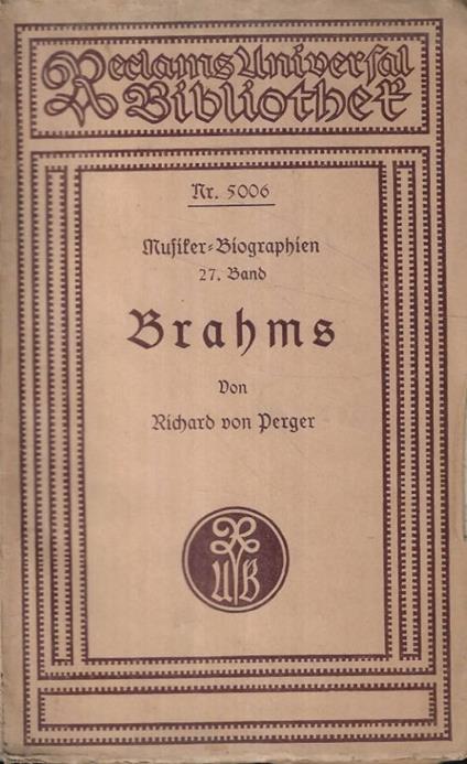 Brahms - copertina