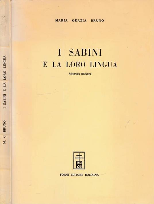 I Sabini e la loro lingua - copertina
