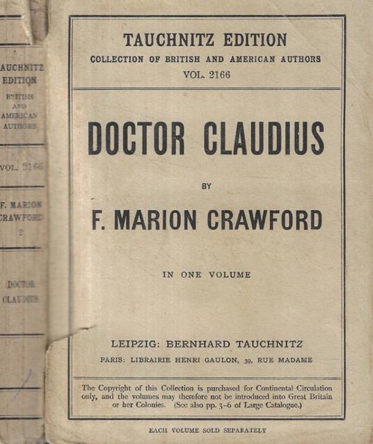 Doctor Claudius - copertina