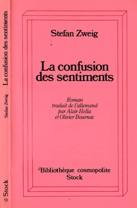 La confusion des sentiments - Stefan Zweig - copertina