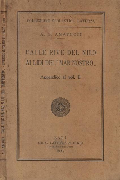 Dalle rive del Nilo ai lidi del mar nostro - copertina