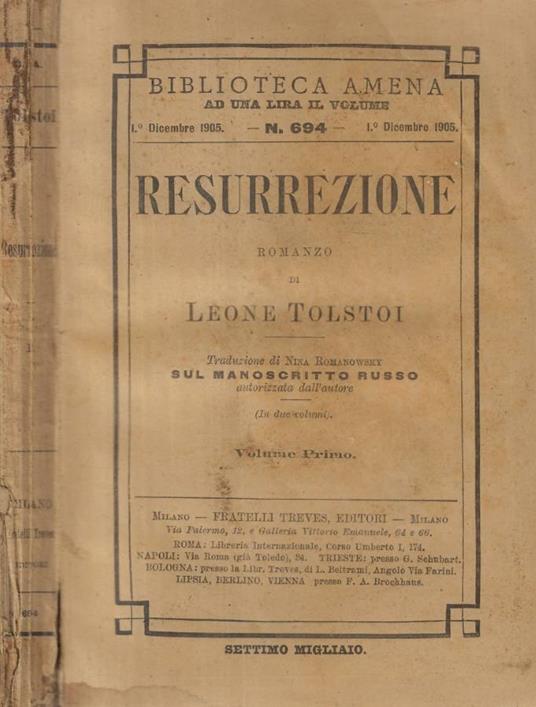 Resurrezione Vol. I - copertina