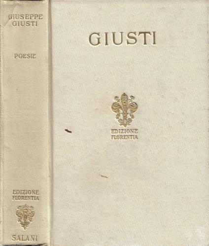 Poesie - Giuseppe Giusti - copertina