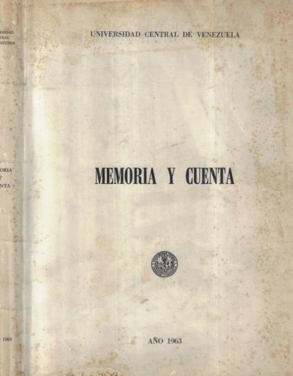 Memoria y cuenta - copertina