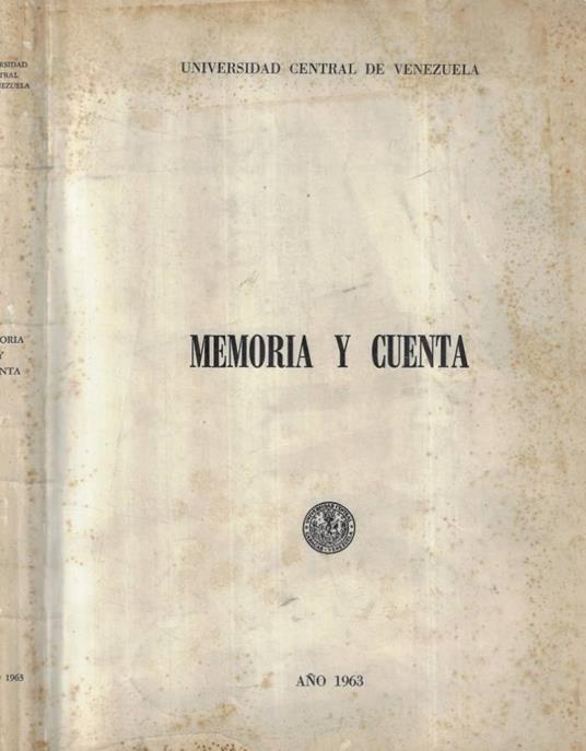 Memoria y cuenta - copertina