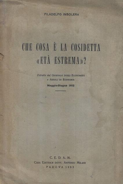 Che cosa è la cosiddetta età estrema? - copertina