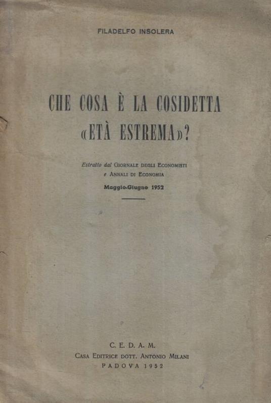 Che cosa è la cosiddetta età estrema? - copertina