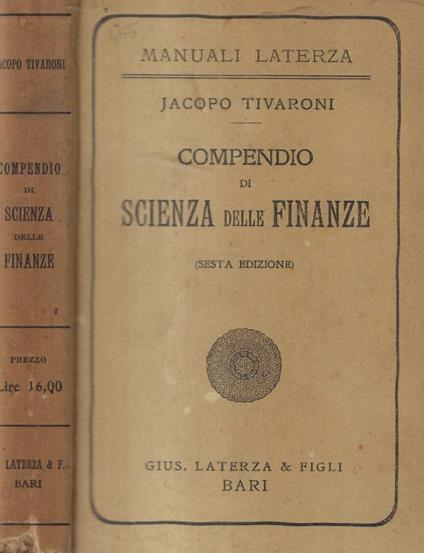Compendio di scienza delle finanze - copertina