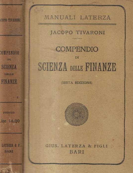 Compendio di scienza delle finanze - copertina