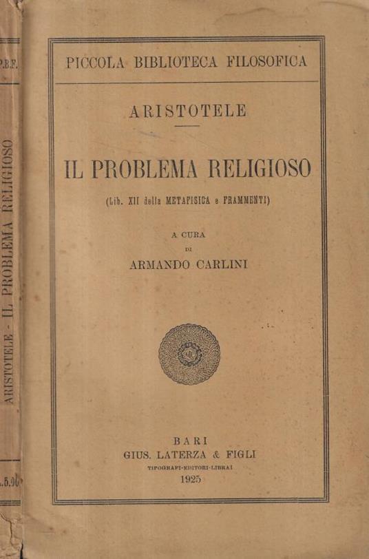 Il problema religioso - copertina