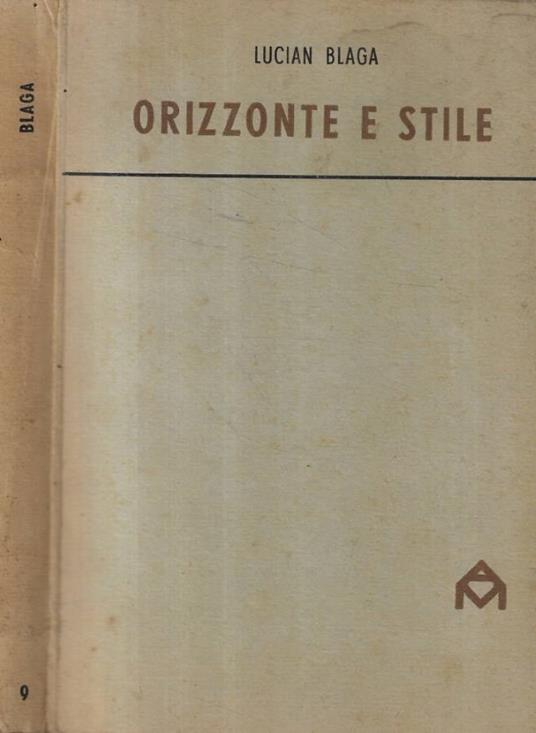 Orizzonte e stile - Lucian Blaga - copertina