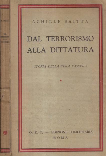Dal terrorismo alla dittatura - copertina
