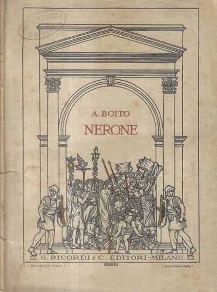 Nerone - Arrigo Boito - copertina