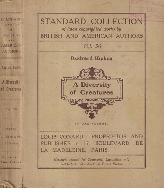 A Diversity of Creatures - Rudyard Kipling - copertina