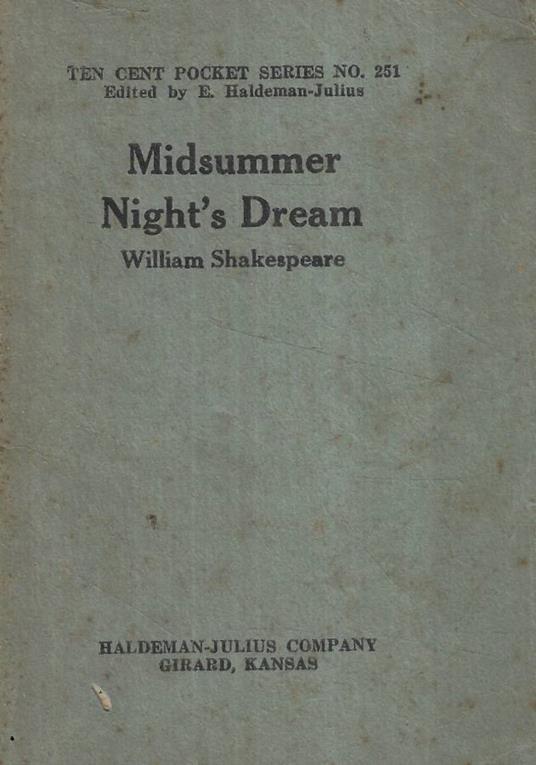 Midsummer night's dream - William Shakespeare - copertina