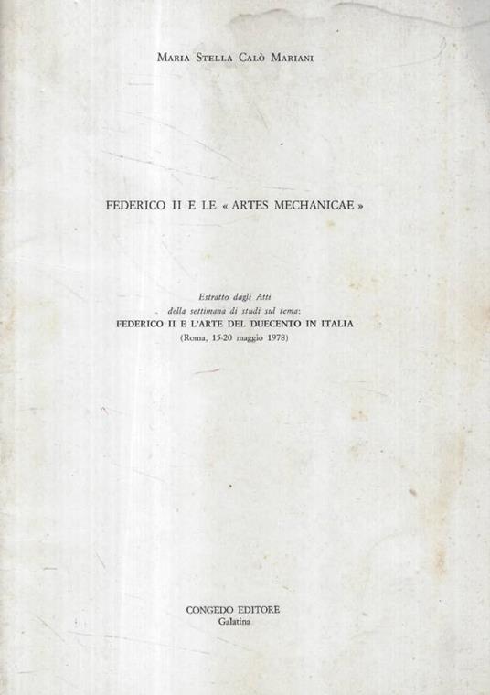 Federico II e le Artes Mechanicae - copertina