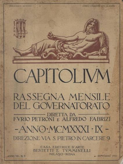 Capitolium n. 9 Anno 1931 - copertina