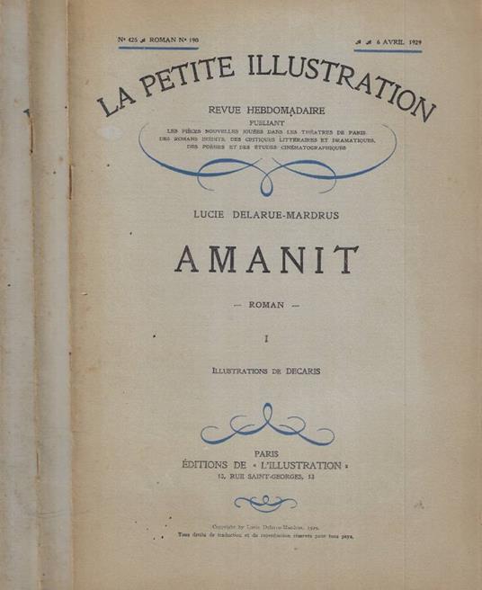 La Petite Illustration n. 190-191-192 Anno 1929 - copertina