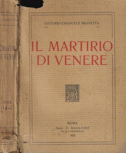 Il martirio di Venere - copertina