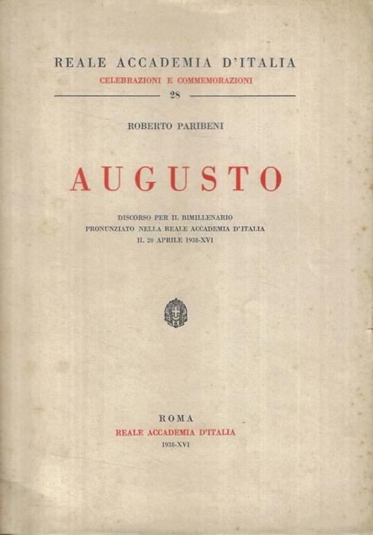 Augusto - Roberto Paribeni - copertina