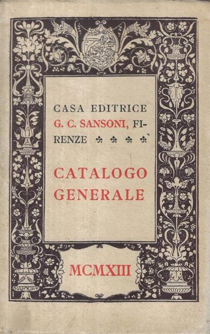 Catalogo generale - copertina