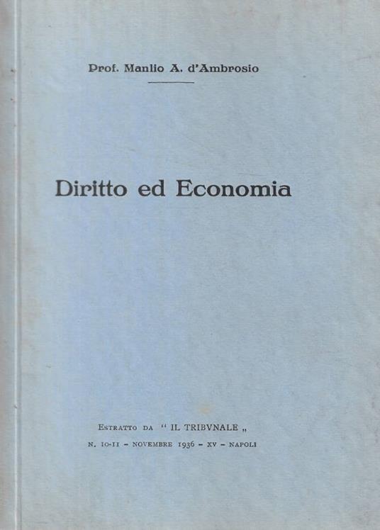 Diritto ed Economia - copertina