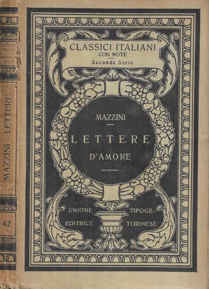 Lettere d'amore - Giuseppe Mazzini - copertina