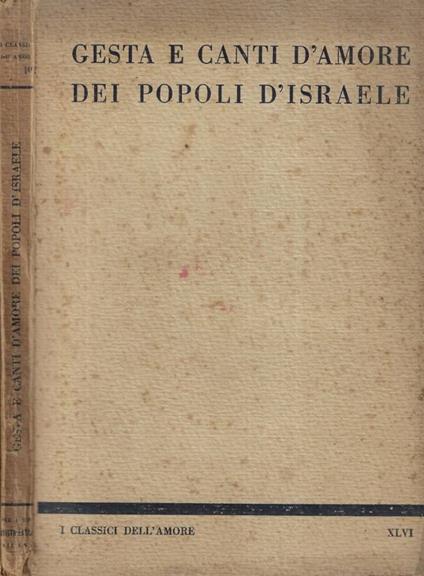 Il bacio. Gesta e Canti d'Amore dei Popoli d'Israele - copertina