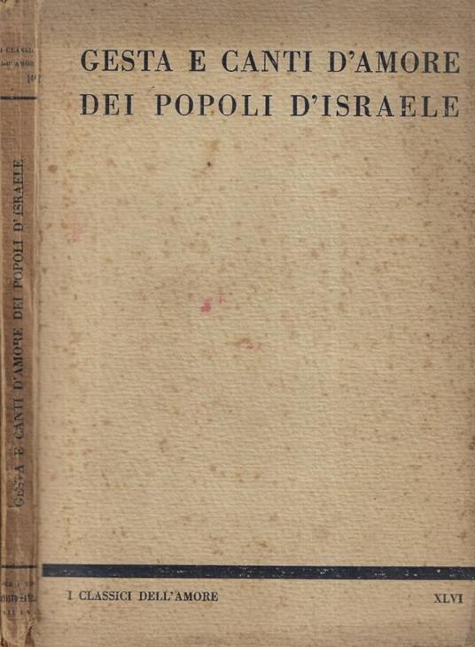 Il bacio. Gesta e Canti d'Amore dei Popoli d'Israele - copertina