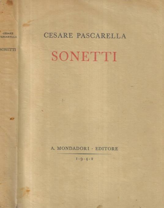 Sonetti - Cesare Pascarella - copertina