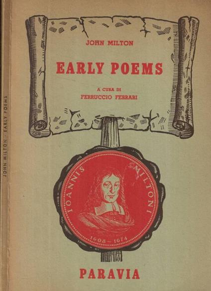 Early Poems - John Milton - copertina