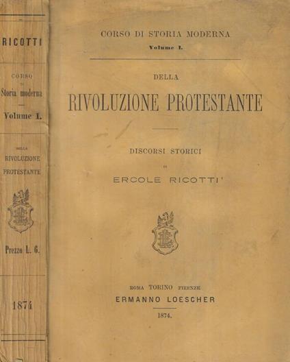 Della rivoluzione protestante - copertina